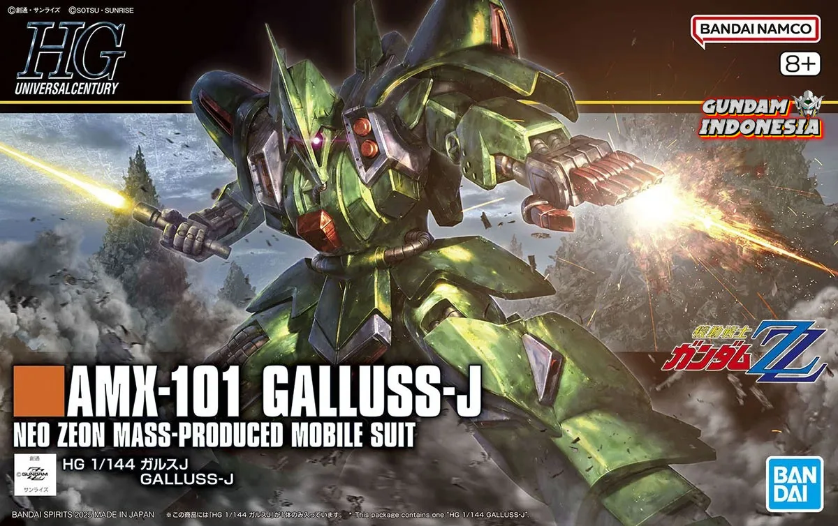 AMX-101 Galluss-J HG: Mobile Suit Spesialis Tempur Urban dari Neo Zeon