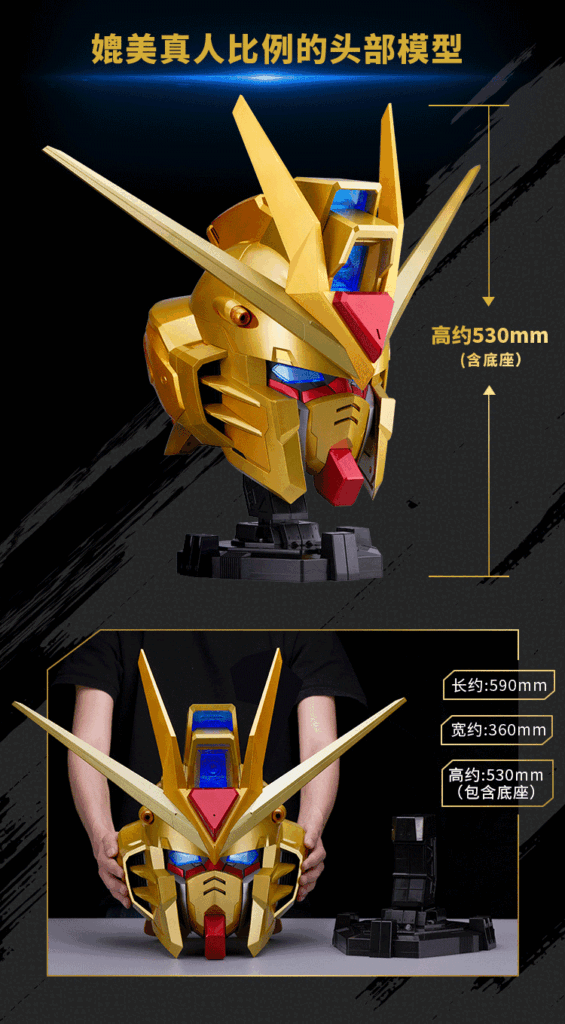 1521312_03-565x1024 Strike Freedom Gundam Edisi Emas Resmi Bergabung dalam BN Head Collection